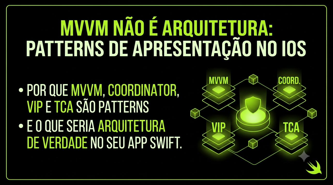 MVVM não é arquitetura: patterns de apresentação no iOS